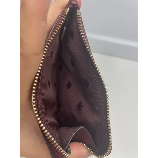 Kate Spade Cameron Medium L-Zip Card Holder Cherrywood key chain MSRP:$89 - Image 4