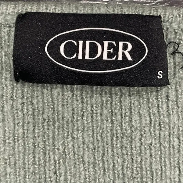 Cider Sage Green Ultra Cropped Button Knit Cardigan SZ S Slim Streetwear Y2K - Image 4