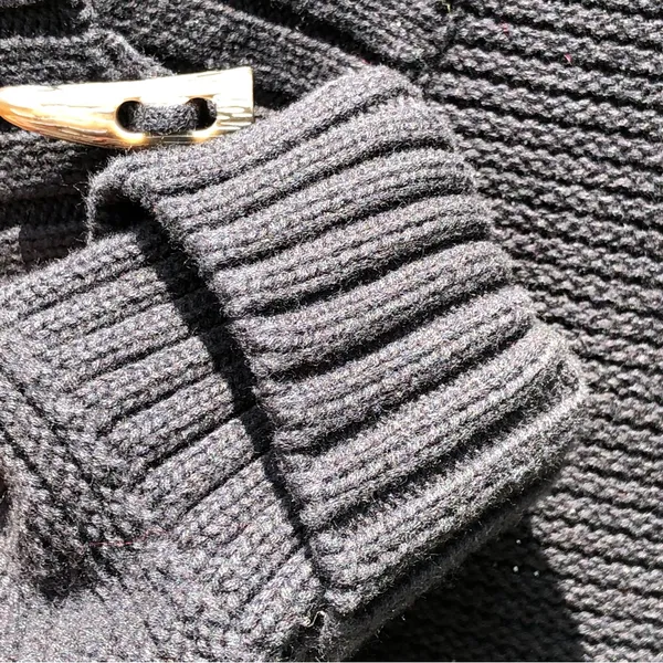 Lauren Ralph Lauren cotton Black knit sweater V Neck M - Image 4
