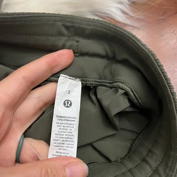 Lululemon Swift Mid-Rise Wide Leg Pants Army Green Size 2 Drawcord - Image 6