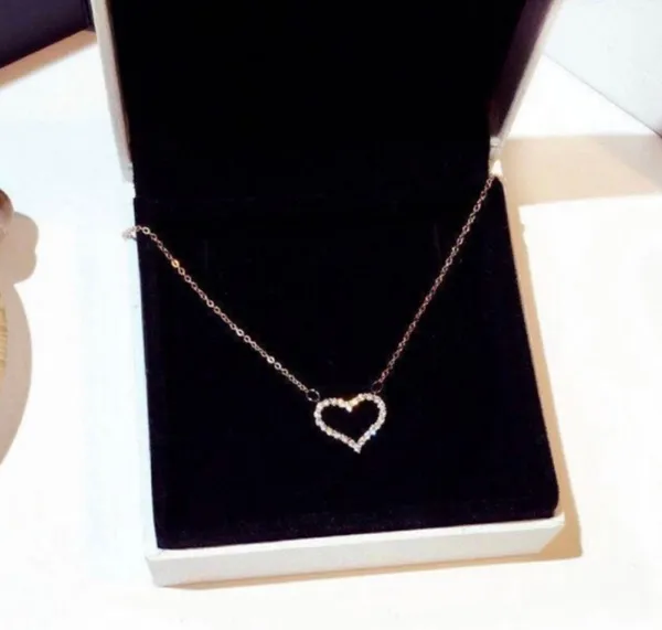 14K Rose Gold Plated Love Heart Pendant Necklace for Women - Image 4