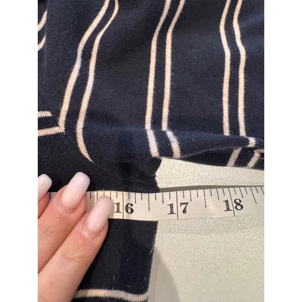 LAUREN Ralph Lauren Womens Striped Boat Neck‎ T Shirt Size M Breton Nautical - Image 4