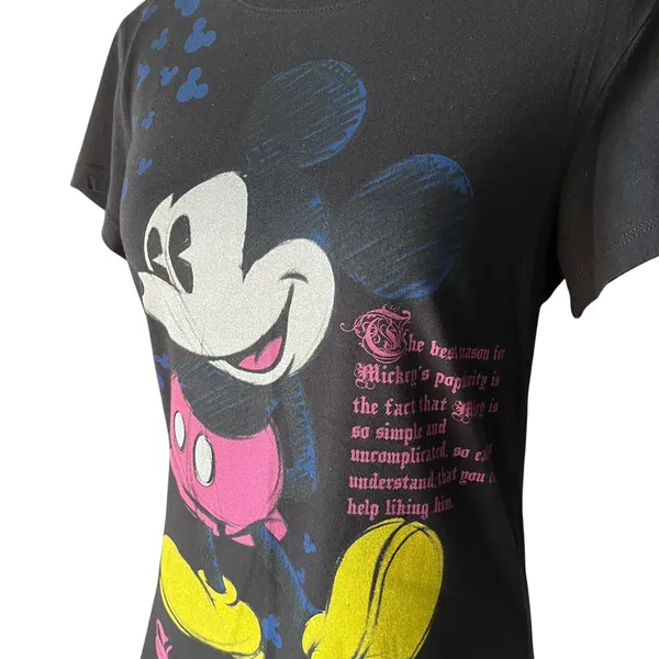 Walt Disney World Mickey Mouse‎ Black T-Shirt Super Star Disneyland XL - Image 2