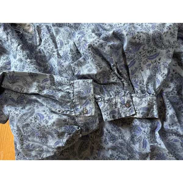 Cato Est 1946 Women Size XL Blue Paisley Shirt Top Tie Neck Career Office City‎ - Image 8