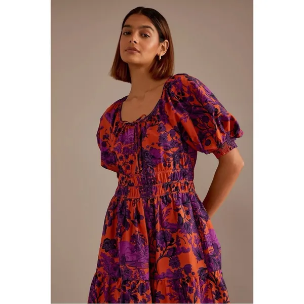 Anthropologie The Somerset Maxi Dress: Puff-Sleeve Edition Size Medium Floral - Image 7