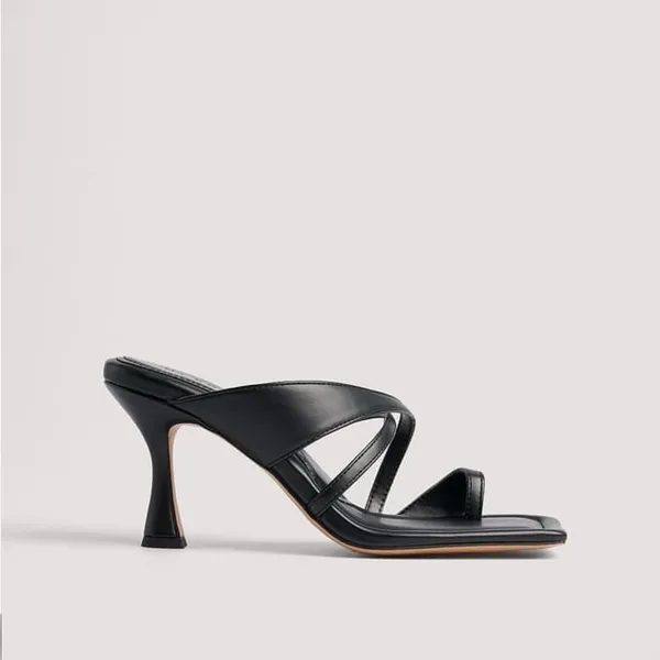 NA-KD Crossed Toe Strap Heels Black- Size 36 - Image 3