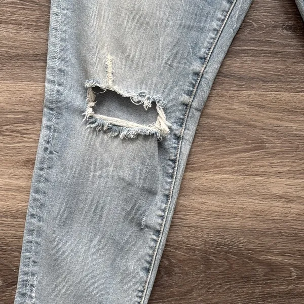 DRIFTWOOD Jeans Blue Ankle Cropped Distressed Denim 31 - Image 6