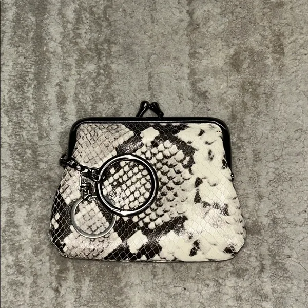 Patricia Nash Python Embossed Leather Kiss Lock Coin Purse Keychain Wallet - Image 6
