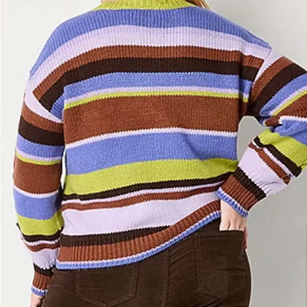🌻🌻🌻BOGOHO 🌻🌻🌻St. John's Bay Cozy Purple and Brown Crew Neck Sweater-Large - Image 2