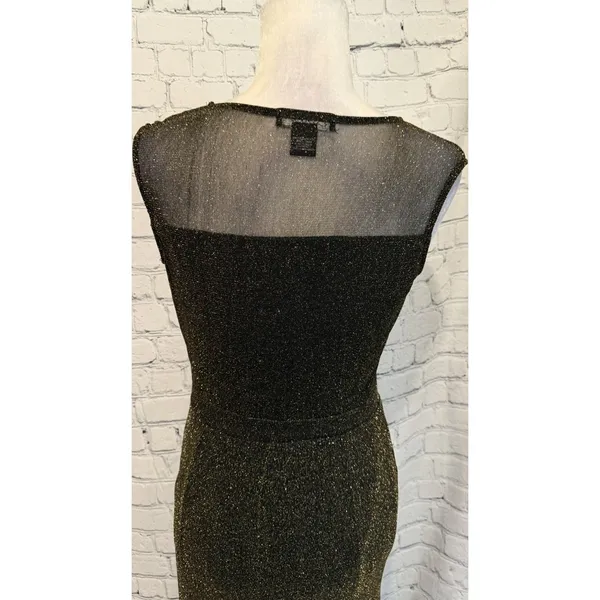 Candalite black and gold metallic sleeveless maxi formal dress Size Medium - Image 4