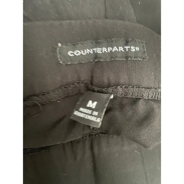 Counterparts Black Capri Button Accent Ankles Skinny Dress Pants Size M - Image 4