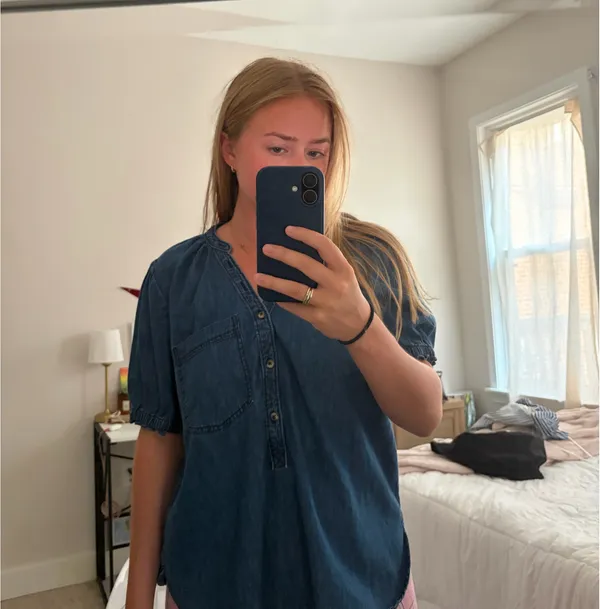J.Crew Denim Blouse - Image 3