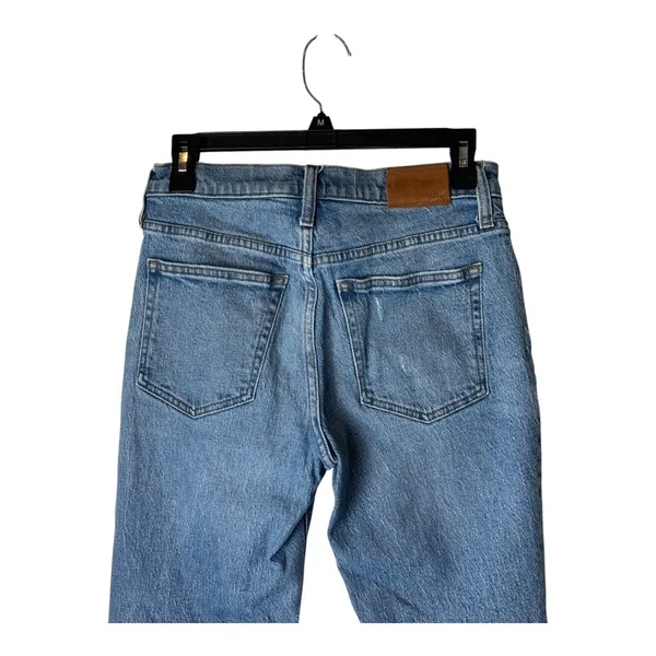 J‎ Crew Jeans Women 25 Blue Medium Wash Distressed Denim Demi Boot Crop Preppy - Image 5