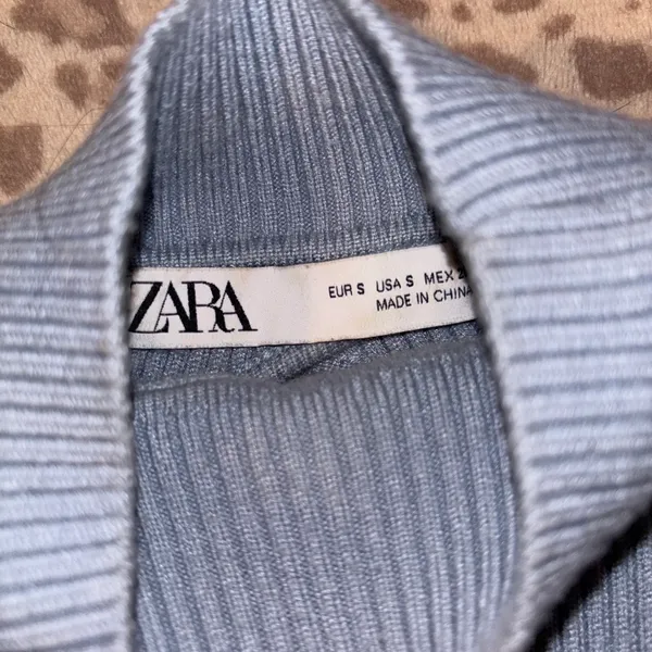 Zara baby blue backless tie back turtleneck - Image 2