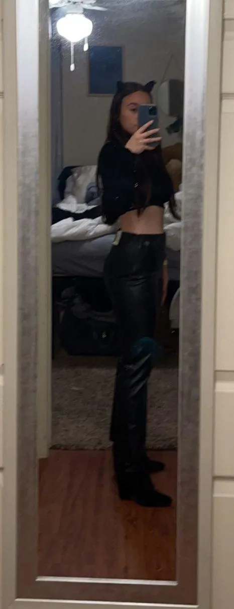 High-Waisted Faux Leather Leggings - Image 6