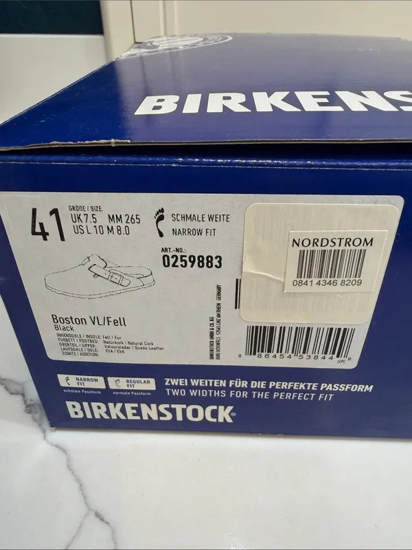 Birkenstock Boston VL/Fell black suede - Image 2