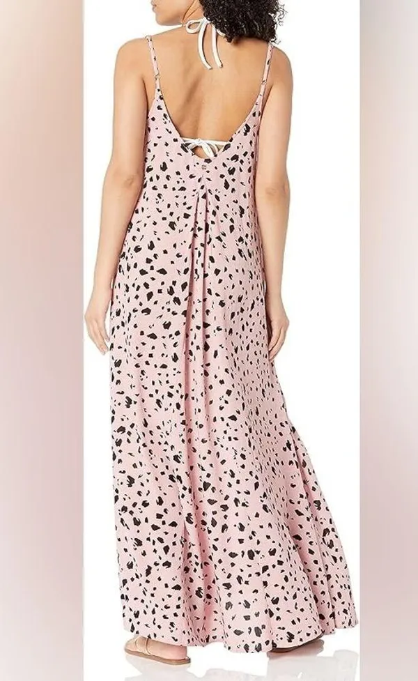 SKYE Pink and Black Spotted Maxi Dress - Image 3