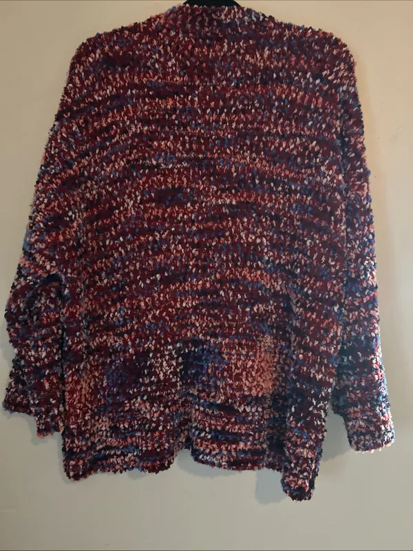 Marc New York Cozy Chunky Knit Cardigan in Mixed Berry Tones XL /XXL - Image 8