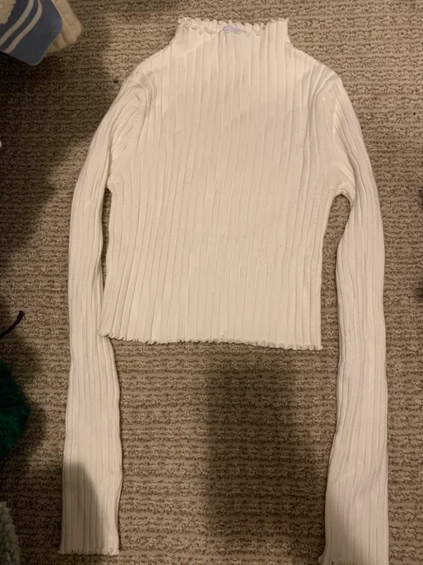 Princess Polly White Mockneck Sweater - Image 2