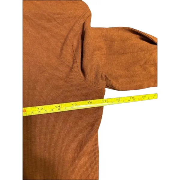 Sanctuary Pumpkin Ribbed Turtleneck Top Women’s XL Soft Stretch Minimalist - Image 6
