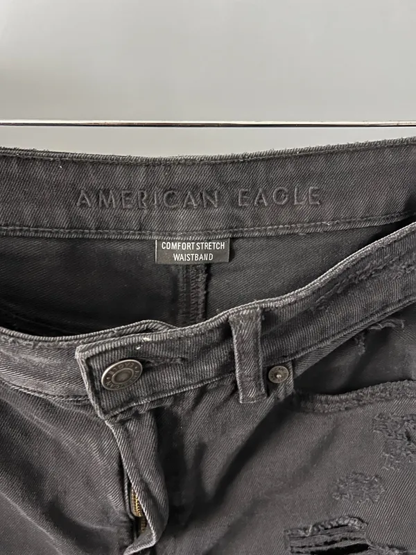 Black ripped American eagle jeans  - Image 3