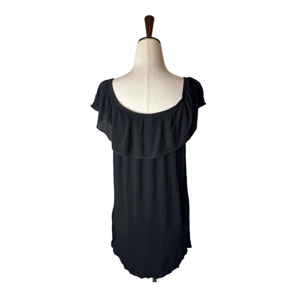 Becca Coverup Women Medium‎ Black Off The Shoulder Flowy Mini Swim Swimwear - Image 3