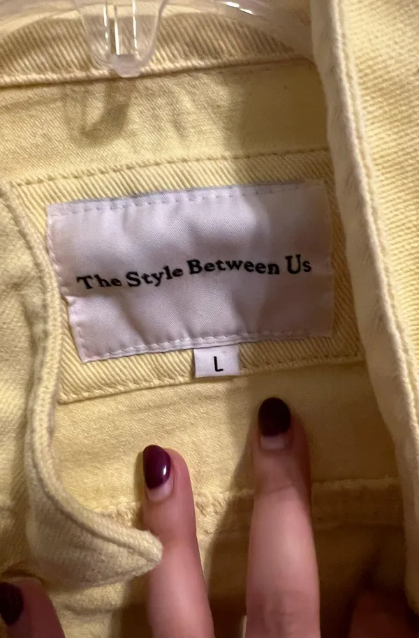 Yellow Jean Jacket Size L - Image 2