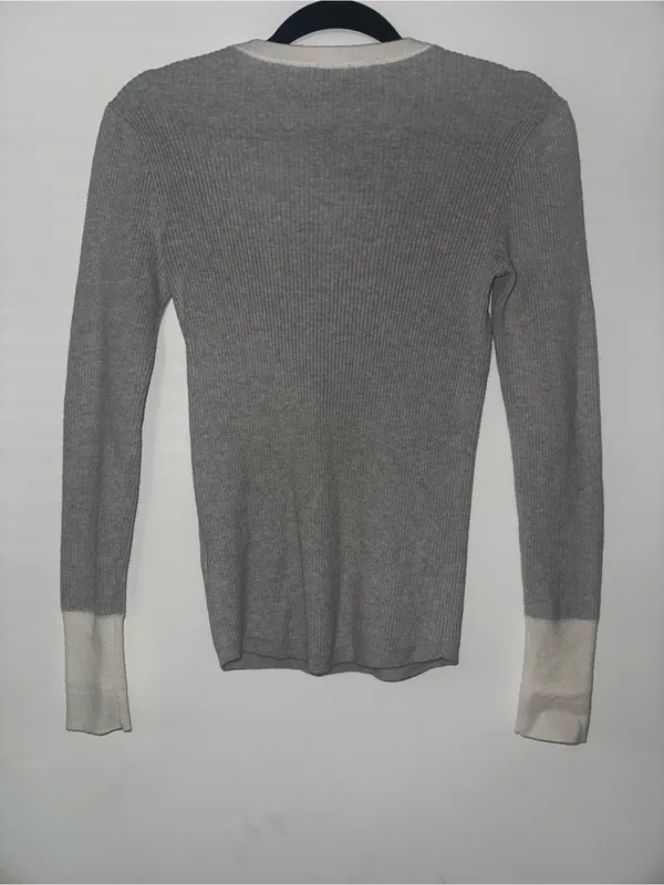 Faherty Women's Mikki Henley Neutral Colorblock Sweater - Image 9