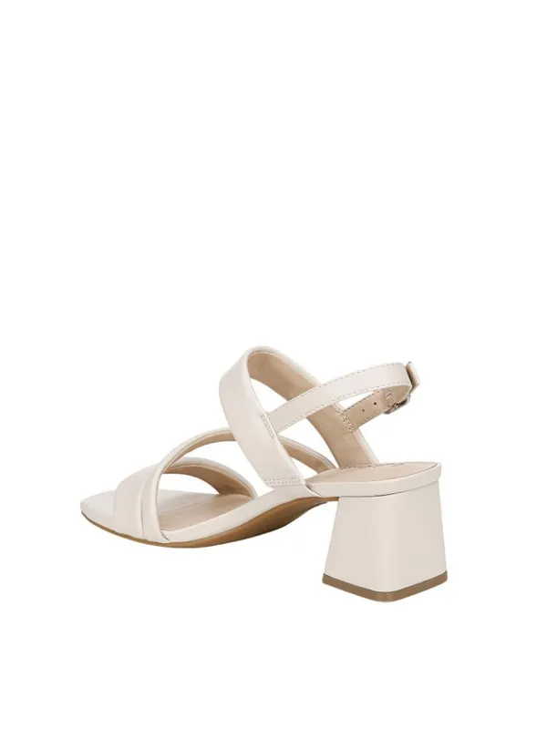 NWT Lifestride Slingback Strappy Dress Sandals Block Heel Bone Off White 8.5M - Image 7