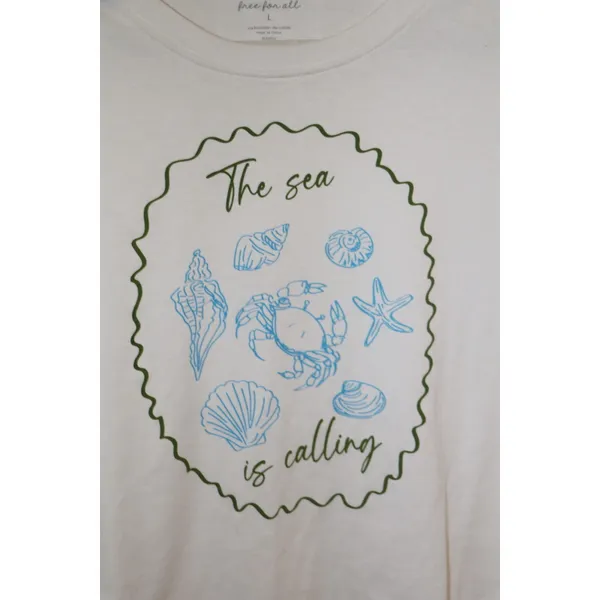 Free For All The Sea Is Calling Graphic Tee - Image 3