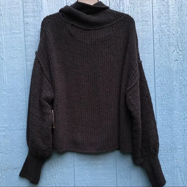 NWT Free People Be Yours Cowl Neck Pullover M - Image 5