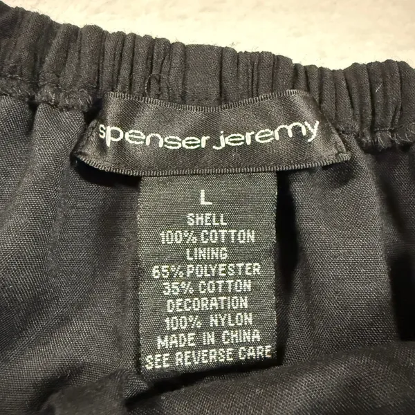 VTG Spenser Jeremy L Tiered Midi Skirt Black Crinkle Lace Trim WhimsyGoth Witchy - Image 8