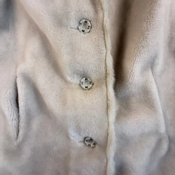 Sportowne Ultra Seal Faux Fur Coat Beige Jacket Women 10 Vintage Mobwife - Image 4