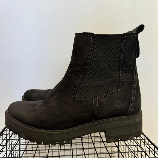 Timberland Courmayeur Valley Chelsea Black Nubuck Lug Boots A1J66 Women’s 9 - Image 16