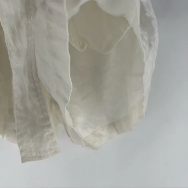 Aritzia Wilfred White Linen Belted Tie Waist Pull On Paperbag‎ Shorts - Image 6