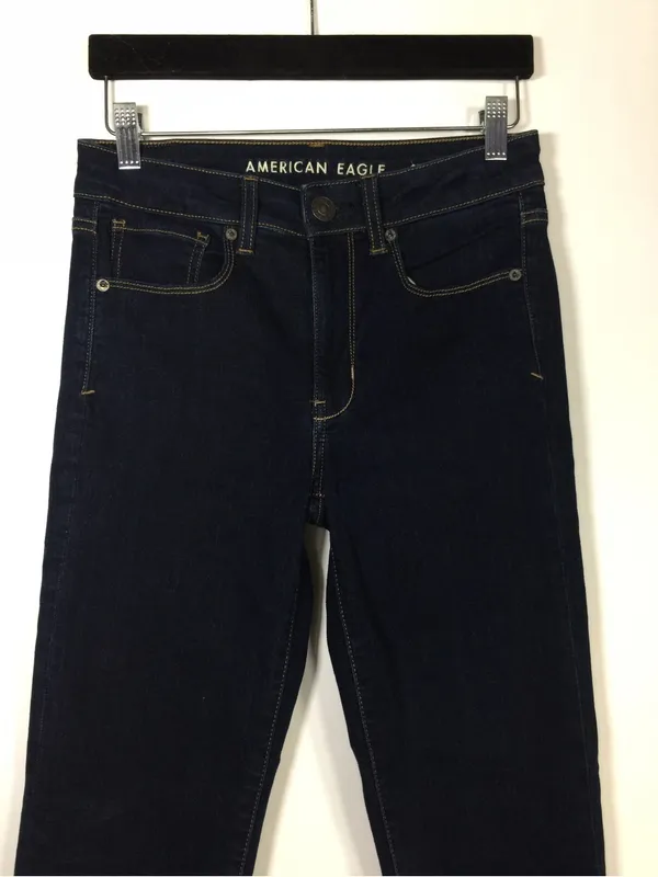 American Eagle Hi-Rise Skinny Dark Wash Super Stretch Size 4 x-short - Image 6
