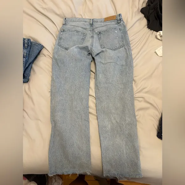 PacSun Light Blue Distressed straight Jeans - Image 3