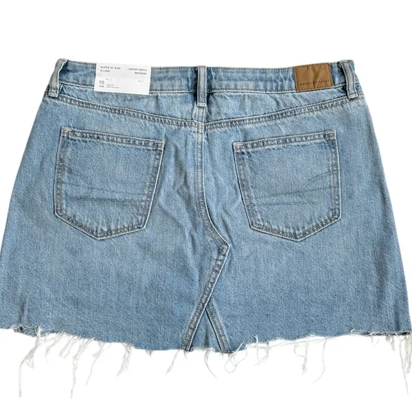 NWT American Eagle Super High Rise A-Line Denim Skirt Size 10 / 30 - Image 7