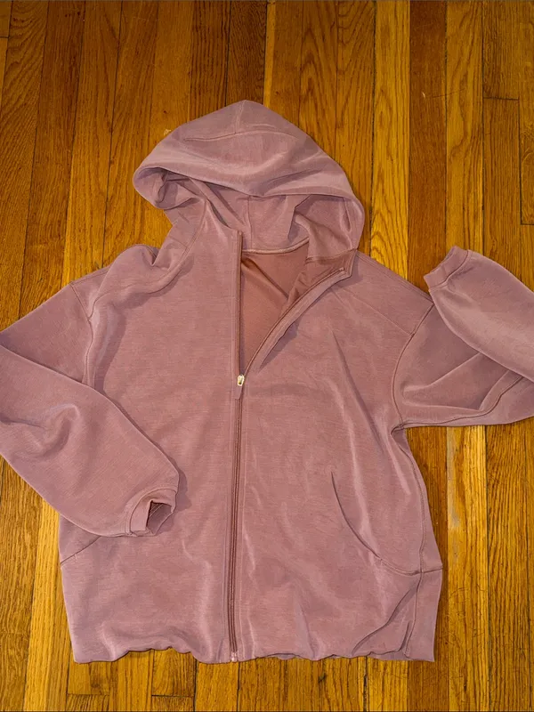Lululemon softstreme full-zip hoodie PINK HAZE size S fall EUC - Image 2