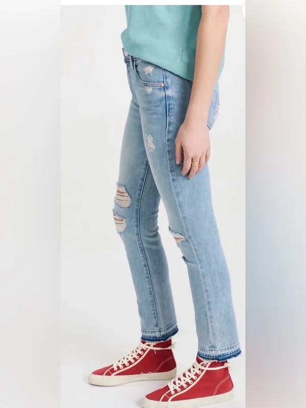 Mother Superior The Rascal ankle undone distressed size‎ 25 Sample Blue - Image 4