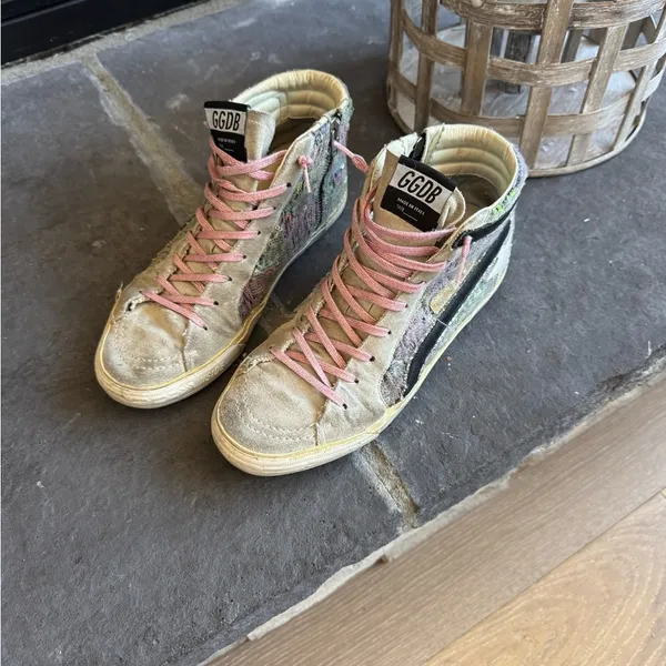 Golden Goose Slide Multicolor High-Top Sneakers - Image 4
