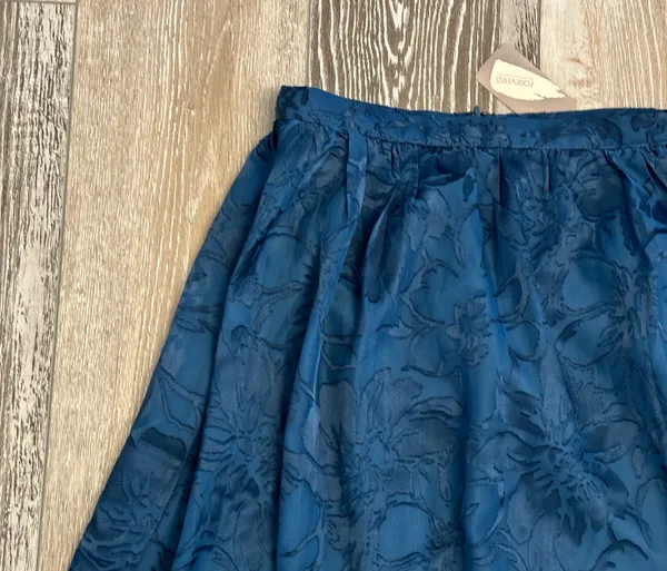 Forever 21 NWT! Sz XS Gorgeous Teal Blue Floral Layered Skirt - Image 6