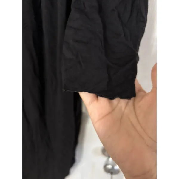 Good American Women Dress Size 7 black Jersey Slinky ruched *flaw see desc* - Image 9