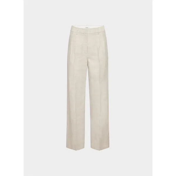 Aritzia The Effortless Pant CruiseLinen in natural ecru, size 0, regular length - Image 4