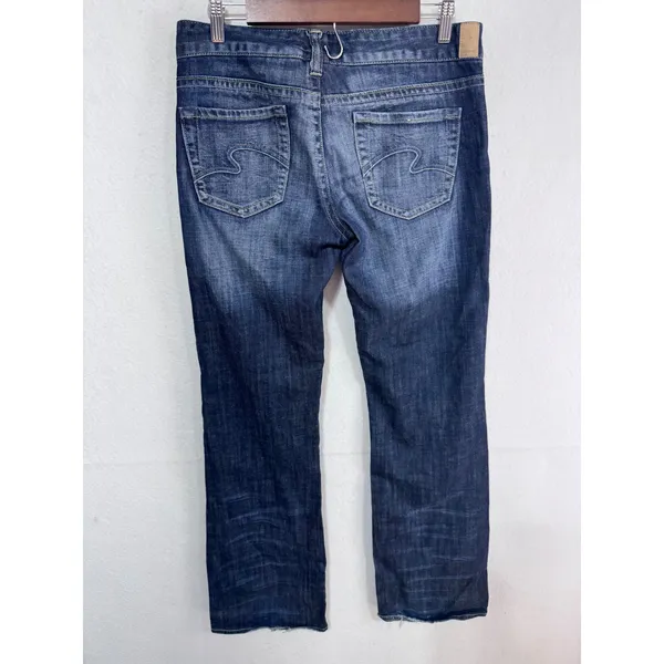 Maurices‎ Women's 5/6 Long Dark Wash Mid Rise Bootcut Jeans Ashlyn Boot Denim - Image 5
