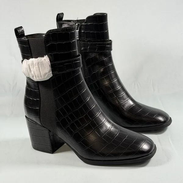 Kenneth Cole Reaction Size-7.5M Womens Emerson‎ -Black Croco Boot - Image 5