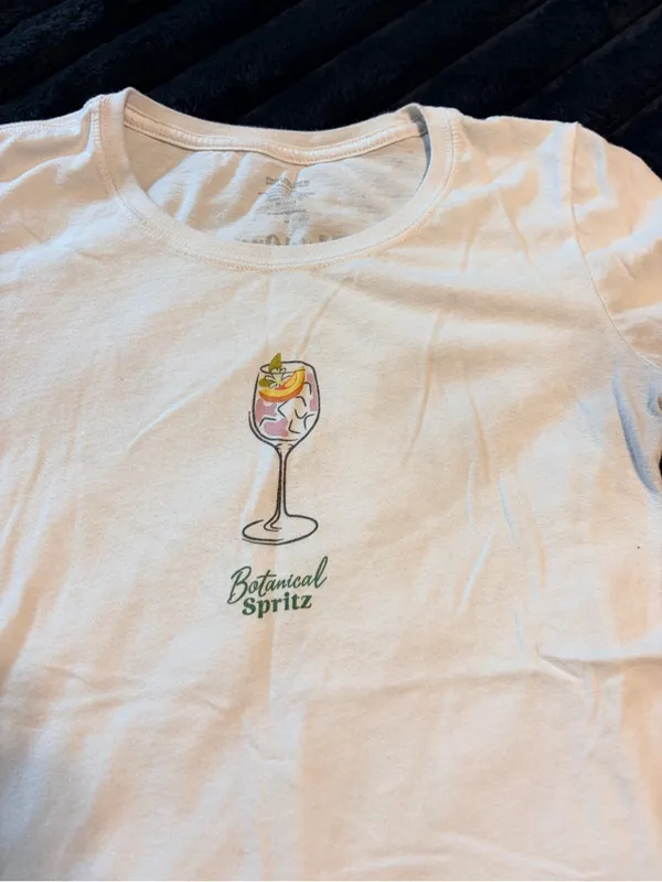 White 'Botanical Spritz' Graphic Tee Size M - Image 2