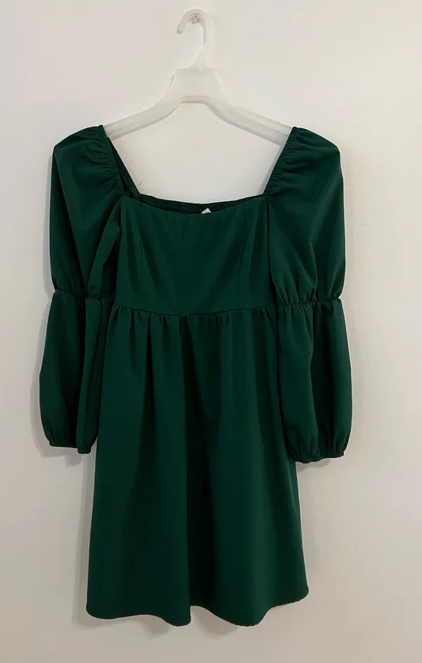 Exlura Emerald Green Silk Amazon Mini Dress - Image 4