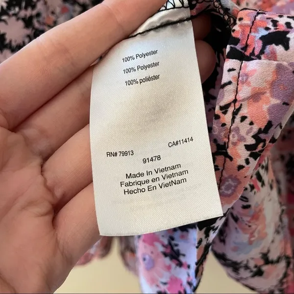 Motherhood Maternity pink floral top ruched vintage single‎ stitch women’s shirt - Image 6
