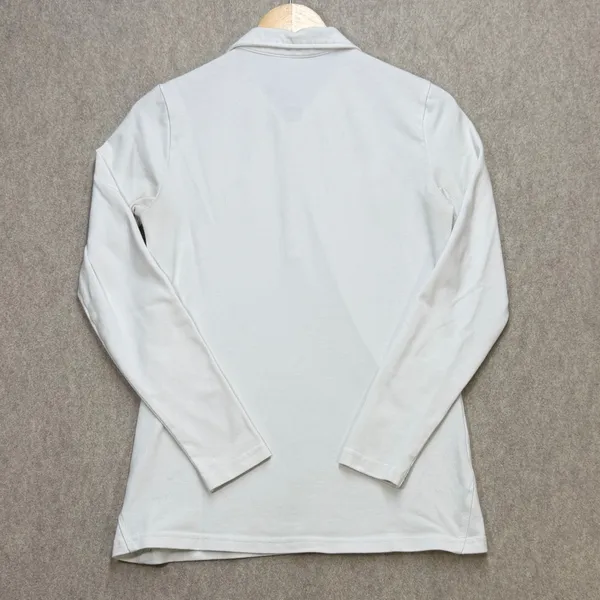 Ariat Womens S White Western Equestrian Preppy Ivy League Long Sleeve Pique Polo - Image 2
